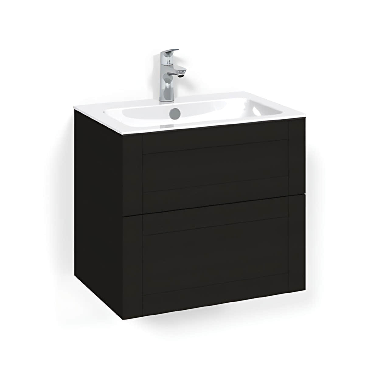 Macro Design CROWN Frame Servantskap 2 skuff - med LIGHT servant Svart eik / 60cm / Light 8 Macro Design Servantskap BUN-FSK60SFL8