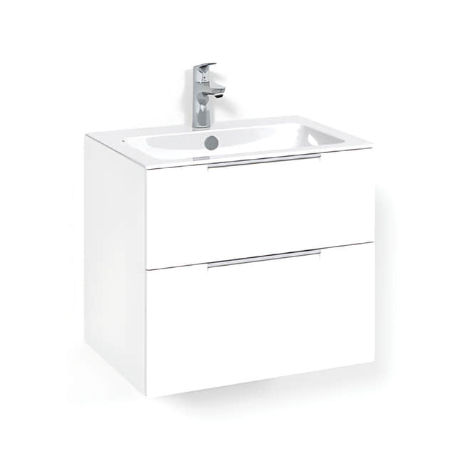 Macro Design CROWN Grip Servantskap 2 skuff - med LIGHT servant Hvit / 60cm / Light 8 Macro Design Servantskap BUN-FSK60VSL8