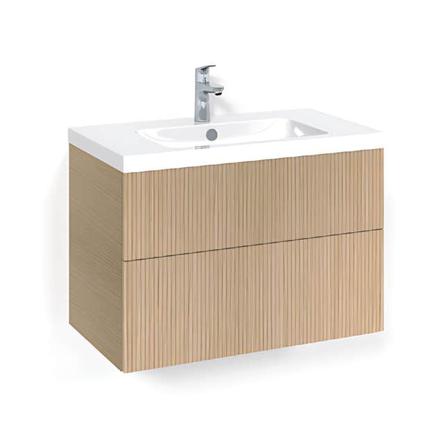 Macro Design CROWN Line Servantskap 2 skuff - med LIGHT servant Eik / 80cm / Light 45 Macro Design Servantskap BUN-FSK60ELPOL45
