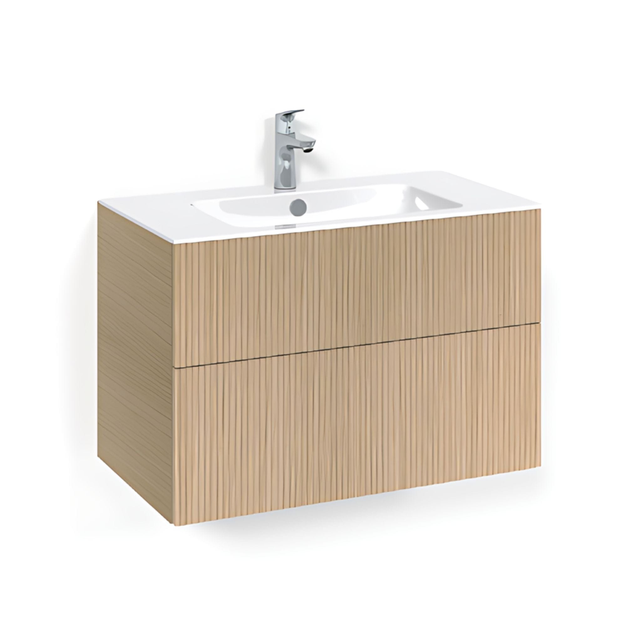 Macro Design CROWN Line Servantskap 2 skuff - med LIGHT servant Eik / 80cm / Light 8 Macro Design Servantskap BUN-FSK60ELPOL8