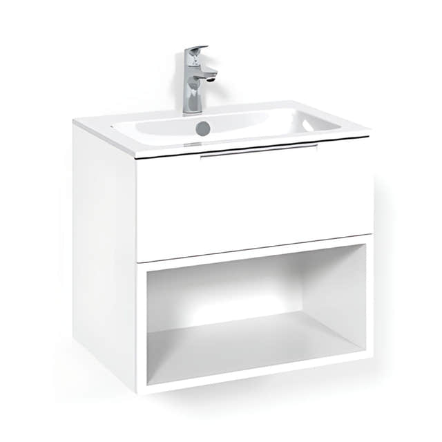Macro Design CROWN Open box Servantskap 1 skuff - med LIGHT servant Hvit / 60cm / Light 14 Macro Design Møbelpakke bad BUN-FSK60VOL14