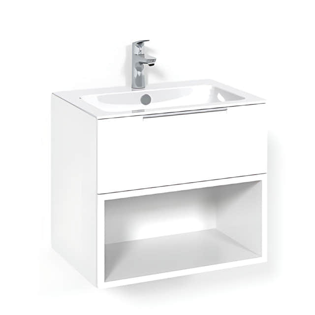 Macro Design CROWN Open box Servantskap 1 skuff - med LIGHT servant Hvit / 60cm / Light 8 Macro Design Møbelpakke bad BUN-FSK60VOL8