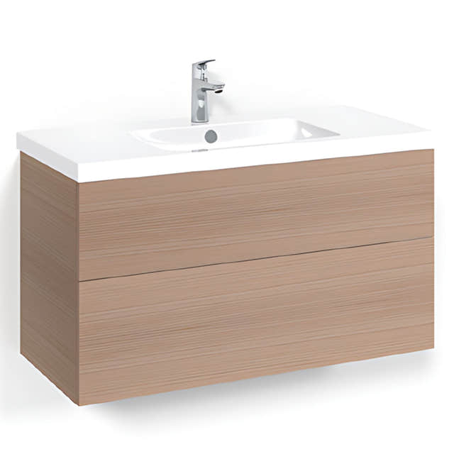 Macro Design CROWN Plain/Push-open Servantskap 2 skuff - med LIGHT servant Eik / 100cm / Light 45 Macro Design Servantskap BUN-FSK100EPL45
