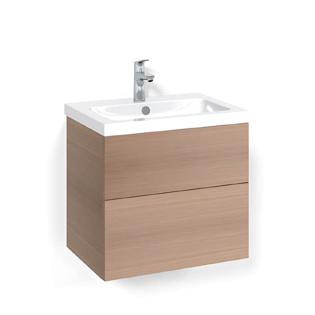 Macro Design CROWN Plain/Push-open Servantskap 2 skuff - med LIGHT servant Eik / 60cm / Light 45 Macro Design Servantskap BUN-FSK60EPL45