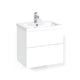 Macro Design CROWN Plain/Push-open Servantskap 2 skuff - med LIGHT servant Hvit / 60cm / Light 45 Macro Design Servantskap BUN-FSK60VPL45
