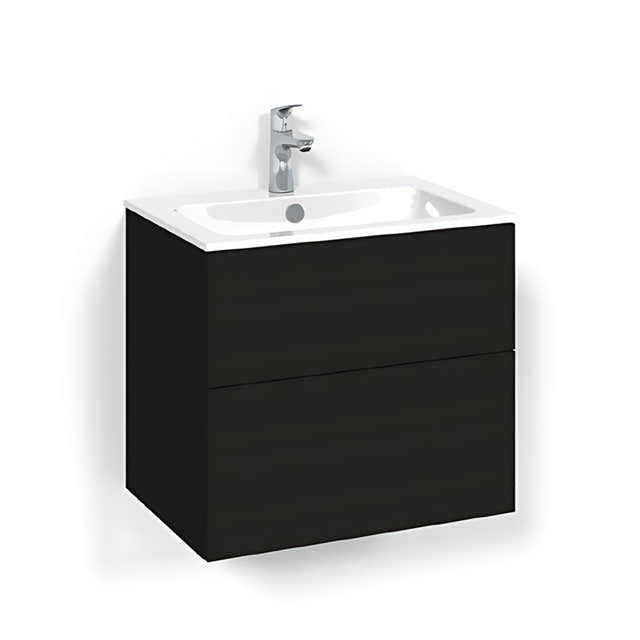 Macro Design CROWN Plain Servantskap 2 skuff - med LIGHT servant Svart eik / 60cm / Light 14 Macro Design Servantskap BUN-FSK60SPL14