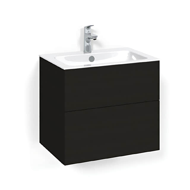 Macro Design CROWN Plain Servantskap 2 skuff - med LIGHT servant Svart eik / 60cm / Light 8 Macro Design Servantskap BUN-FSK60SPL8