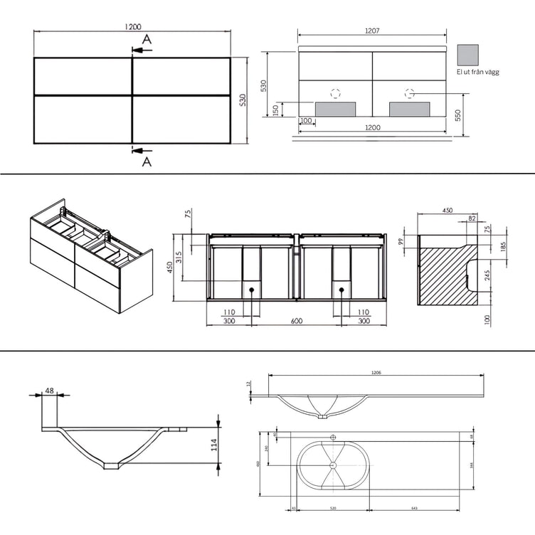 Macro Design CROWN Servantskap Venstre