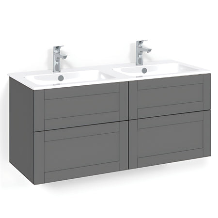 Macro Design CROWN Servantskap skuff med LIGHT 14 servant 120cm dobbel