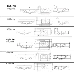 Macro Design CROWN Shape Servantskap 2 skuff med LIGHT servant