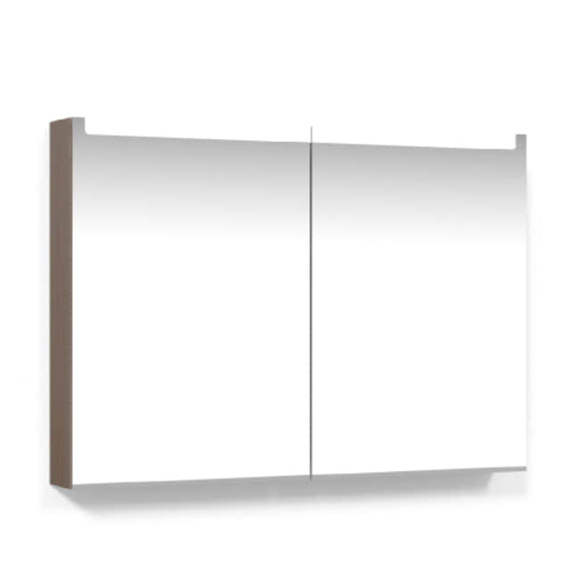 Macro Design CROWN Speilskap Innfelt belysning med 2 dør Brun ask / 100cm Macro Design Speilskap GRO-FCS100BBIF