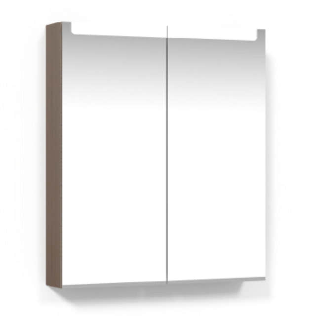 Macro Design CROWN Speilskap Innfelt belysning med 2 dør Brun ask / 60cm Macro Design Speilskap GRO-FCS60BBIF