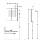 Macro Design CROWN Speilskap Innfelt belysning med 2 dører