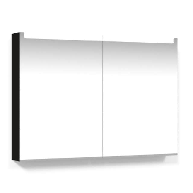 Macro Design CROWN Speilskap Innfelt belysning med 2 dør Svart eik / 100cm Macro Design Speilskap GRO-FCS100SBIF