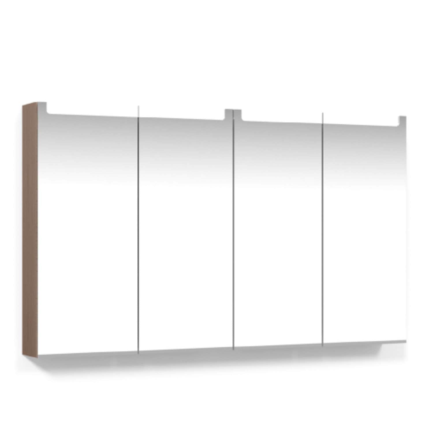 Macro Design CROWN Speilskap Innfelt belysning med 4 dør Eik / 120cm Macro Design Speilskap GRO-FCS120EBIF