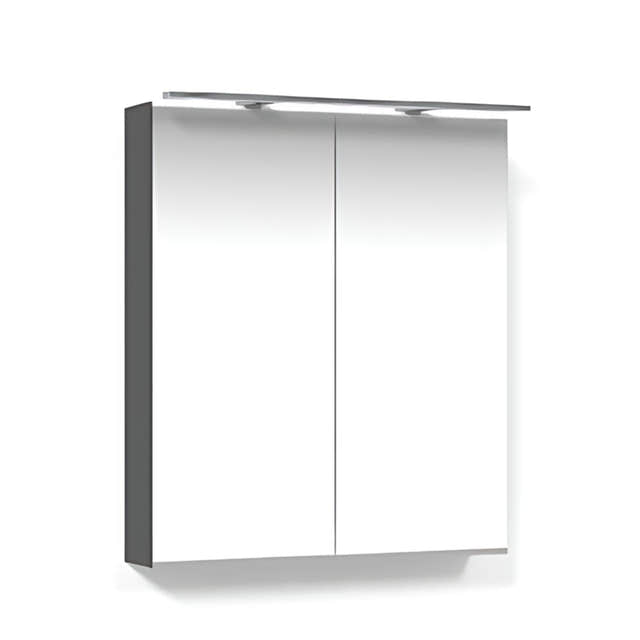 Macro Design CROWN Speilskap Rampe-belysning med 2 dør Antrasitt / 60cm Macro Design Speilskap GRO-FCS60ABRL