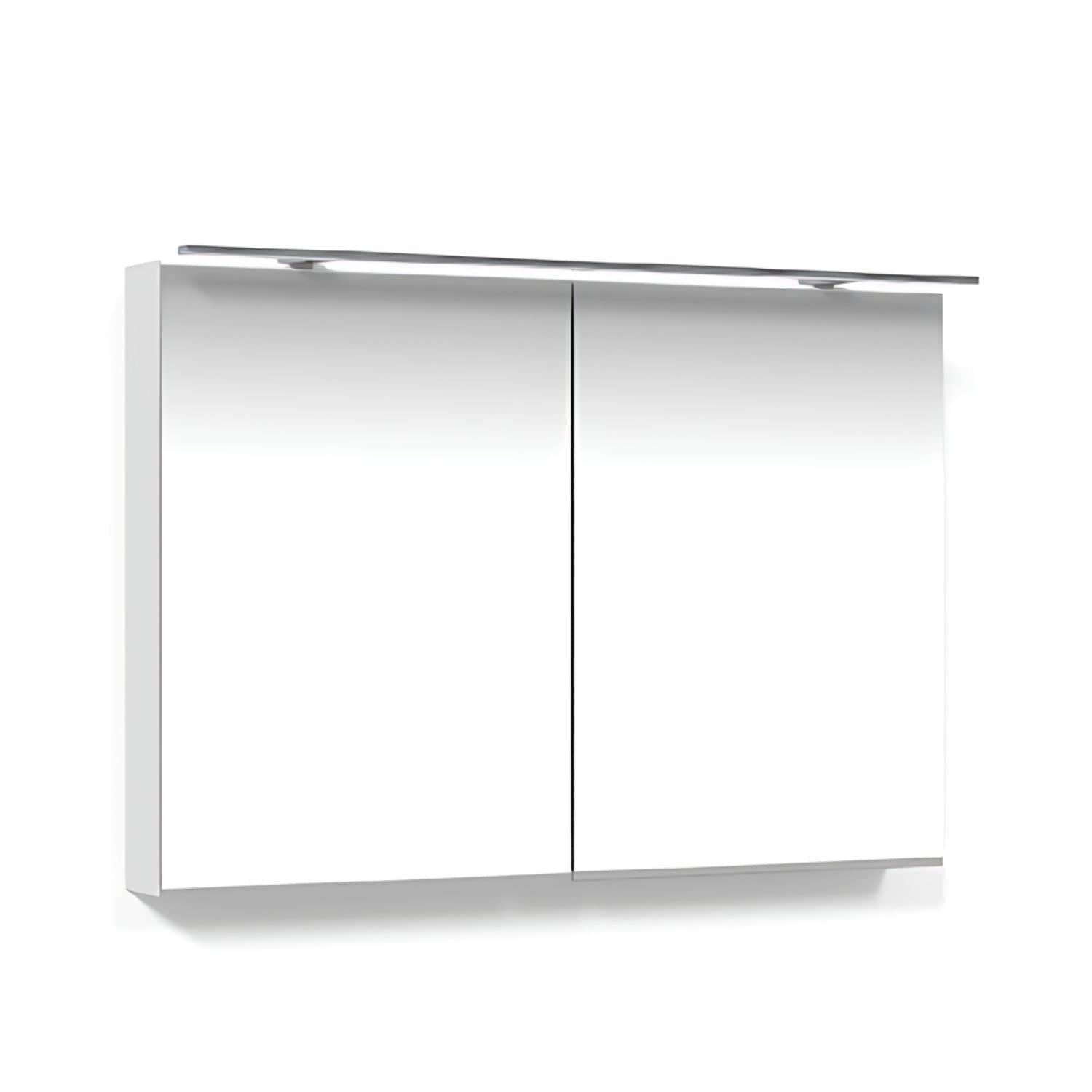 Macro Design CROWN Speilskap Rampe-belysning med 2 dør Hvit / 100cm Macro Design Speilskap GRO-FCS100VBRL