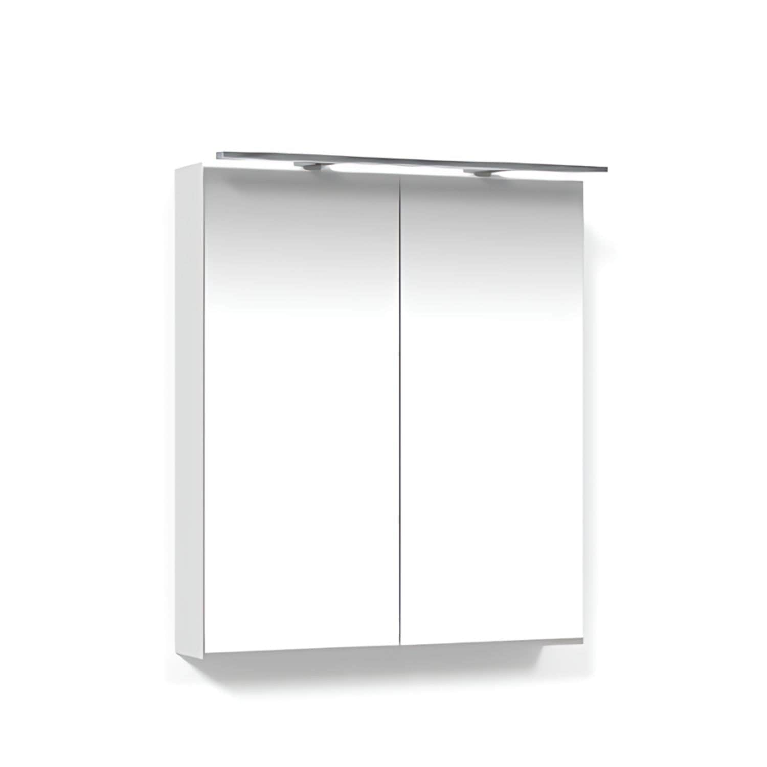 Macro Design CROWN Speilskap Rampe-belysning med 2 dør Hvit / 60cm Macro Design Speilskap GRO-FCS60VBRL