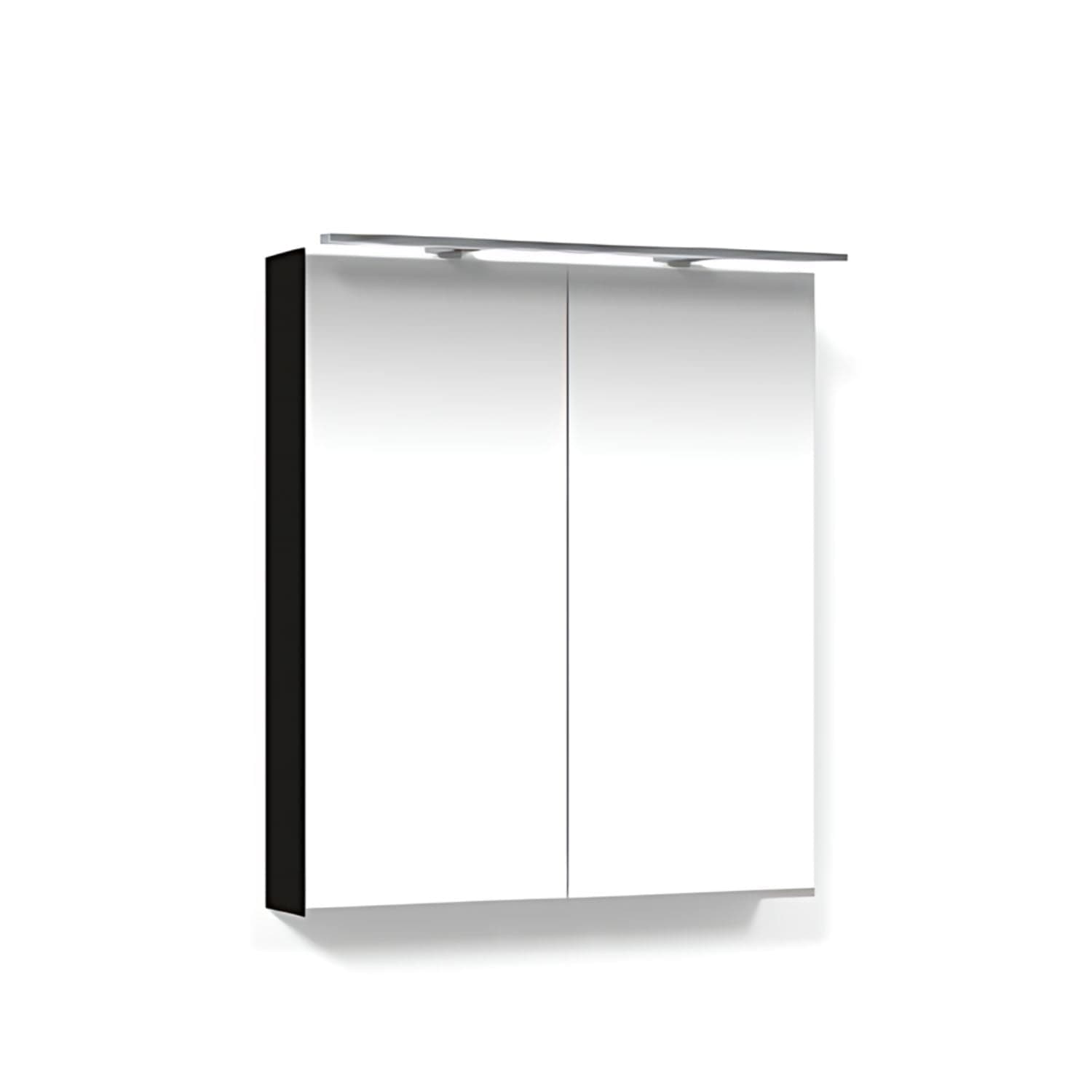 Macro Design CROWN Speilskap Rampe-belysning med 2 dør Svart / 60cm Macro Design Speilskap GRO-FCS60SBRL