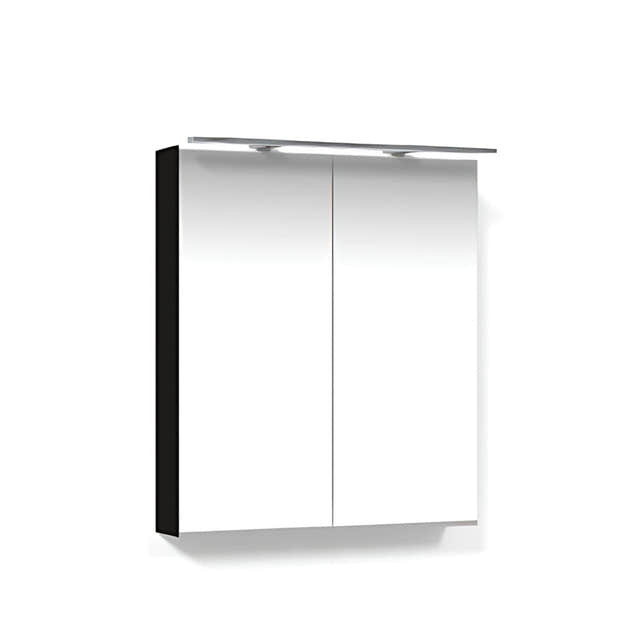 Macro Design CROWN Speilskap Rampe-belysning med 2 dør Svart / 60cm Macro Design Speilskap GRO-FCS60SBRL