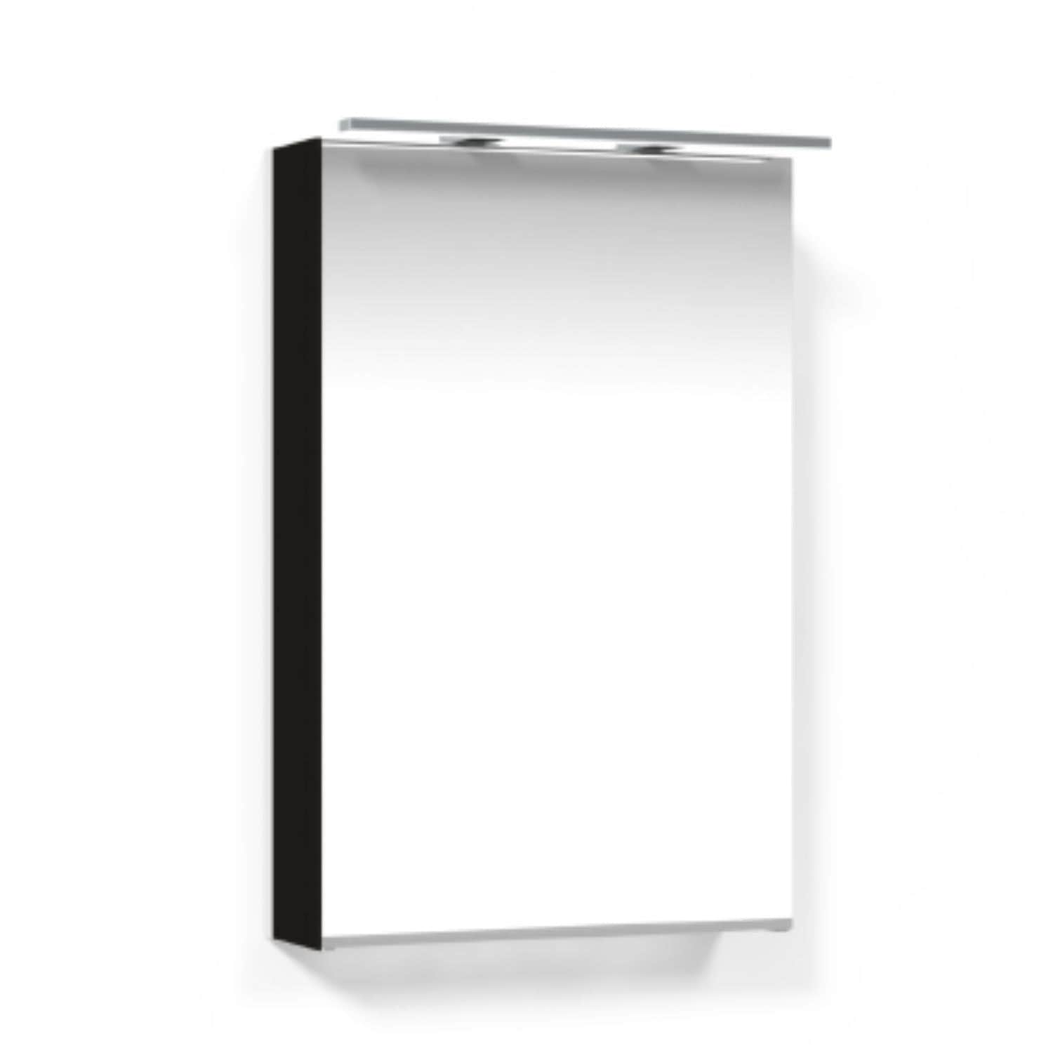 Macro Design CROWN Speilskap Rampe-belysning Svart / 45cm / Venstre hengslet Macro Design Speilskap GRO-FCS45VSBRL