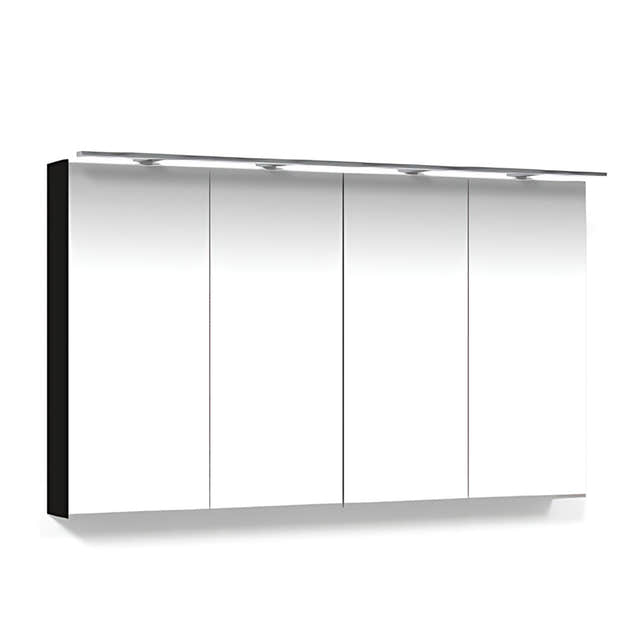 Macro Design CROWN Speilskap Rampe-belysning Svart matt / 120cm Macro Design Speilskap GRO-FCS120SBRL