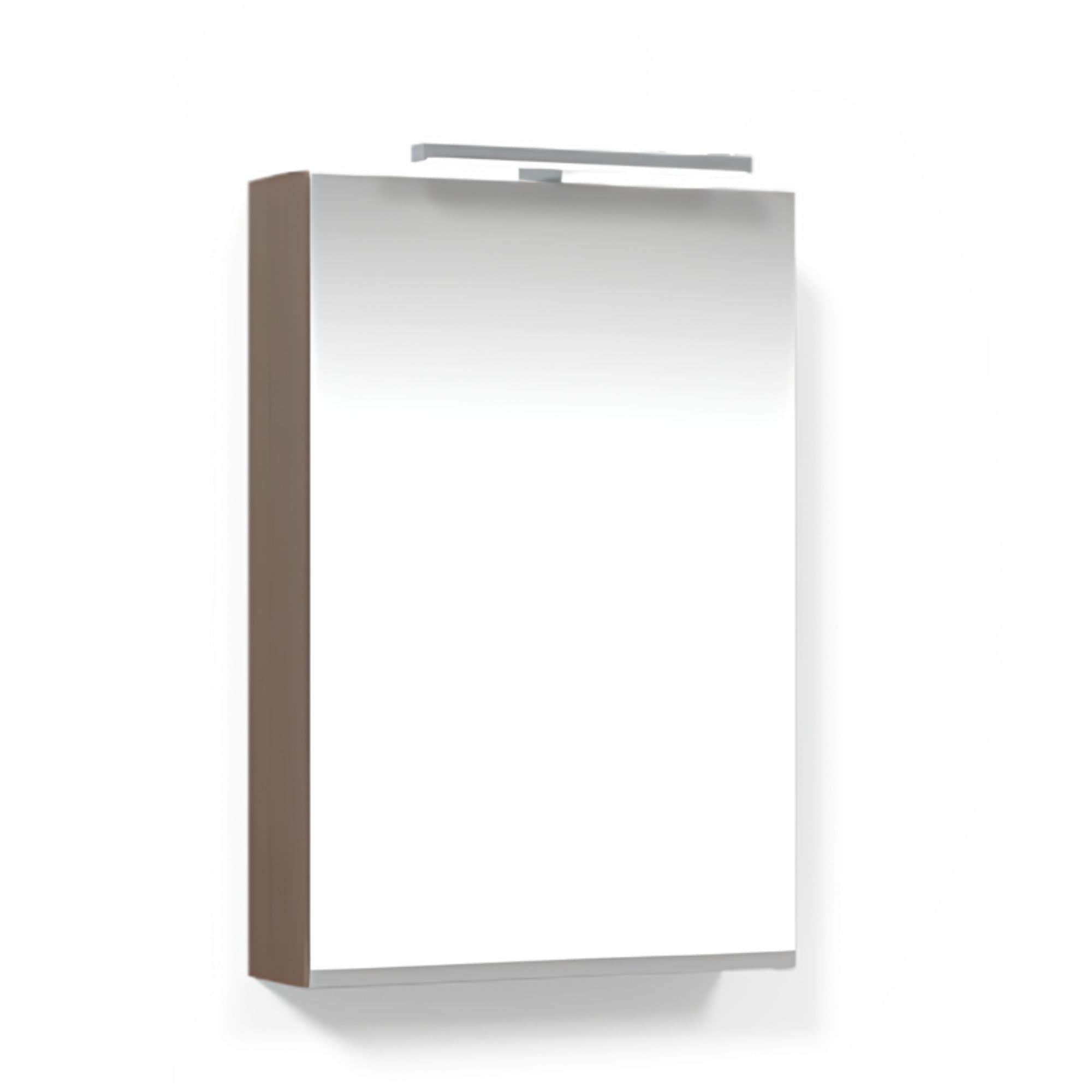 Macro Design CROWN Speilskap T-belysning Brun ask / 45cm / Høyre hengslet Macro Design Speilskap GRO-FCS45HBBAL