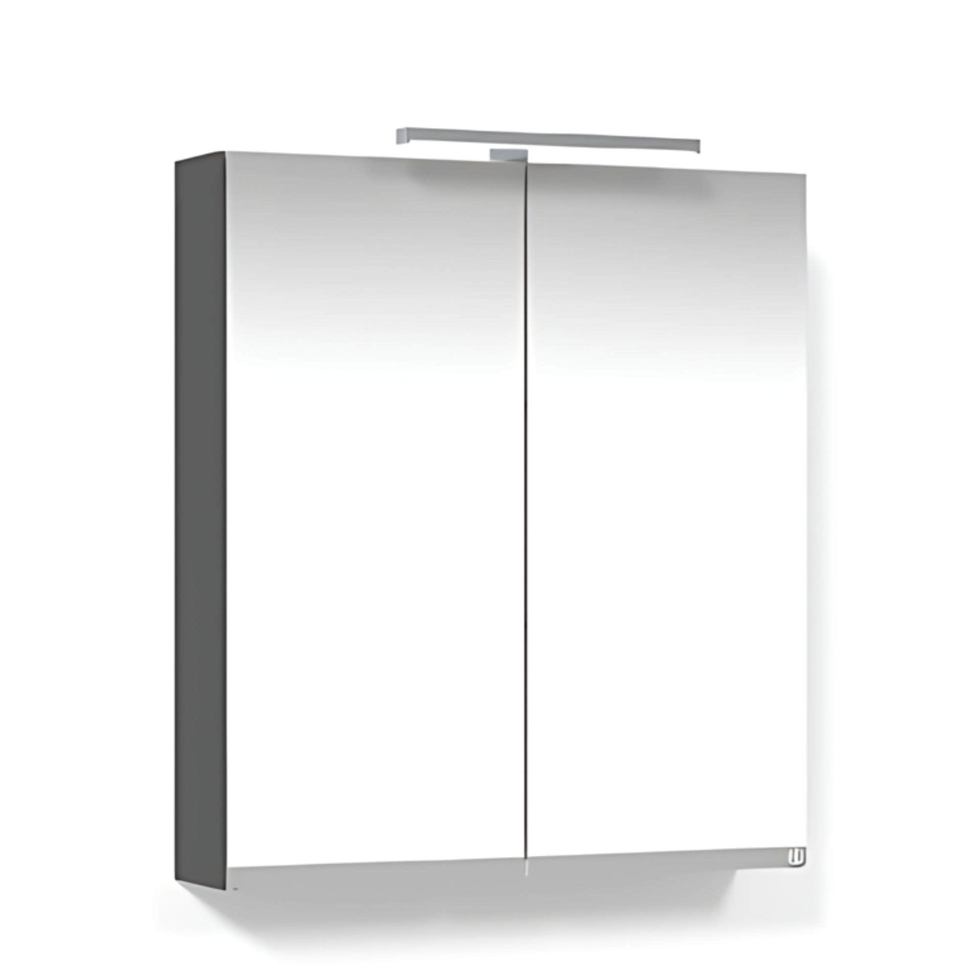 Macro Design CROWN Speilskap T-belysning med 2 dør Antrasitt / 60cm Macro Design Speilskap GRO-FCS60ABAL