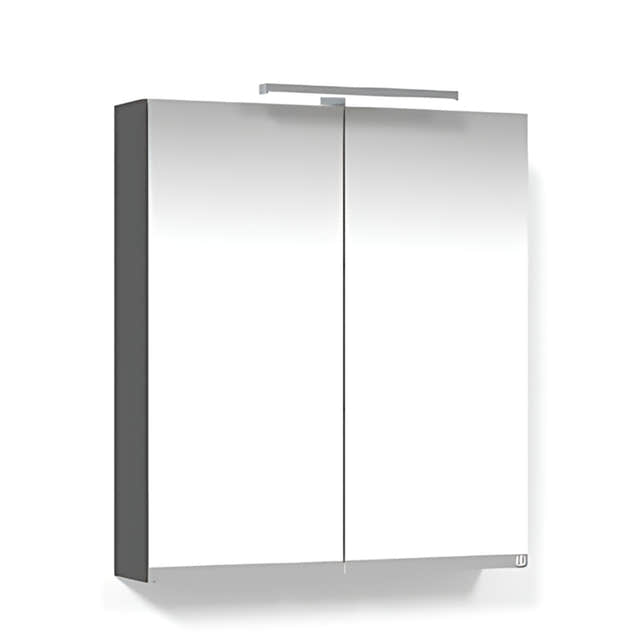 Macro Design CROWN Speilskap T-belysning med 2 dør Antrasitt / 60cm Macro Design Speilskap GRO-FCS60ABAL