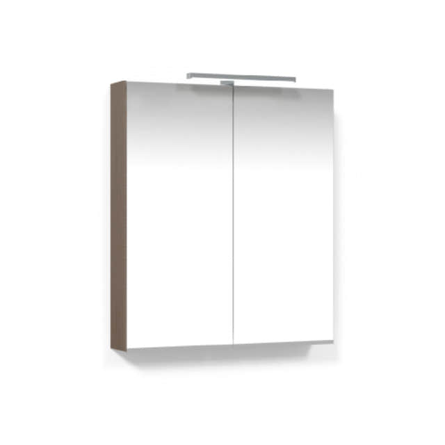Macro Design CROWN Speilskap T-belysning med 2 dør Brun ask / 60cm Macro Design Speilskap GRO-7042195