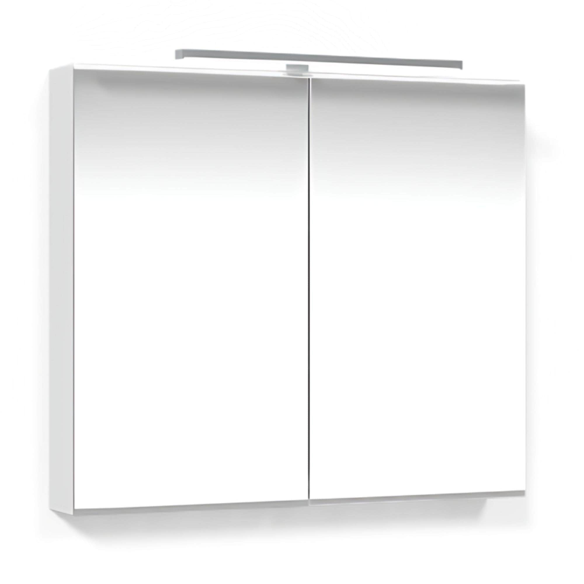 Macro Design CROWN Speilskap T-belysning med 2 dør Hvit / 80cm Macro Design Speilskap GRO-FCS80VBAL
