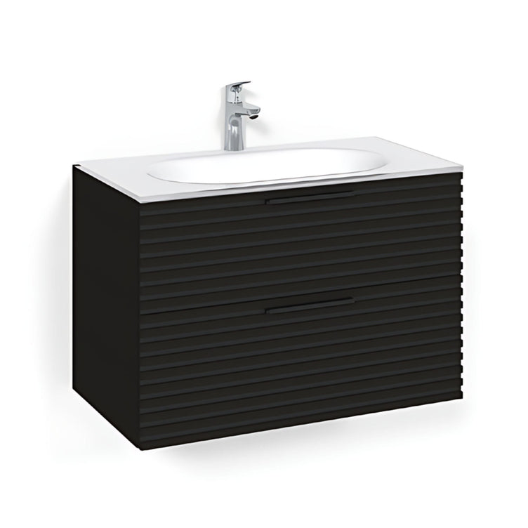 Macro Design CROWN Stripe Servantskap 2-skuff med Glasservant