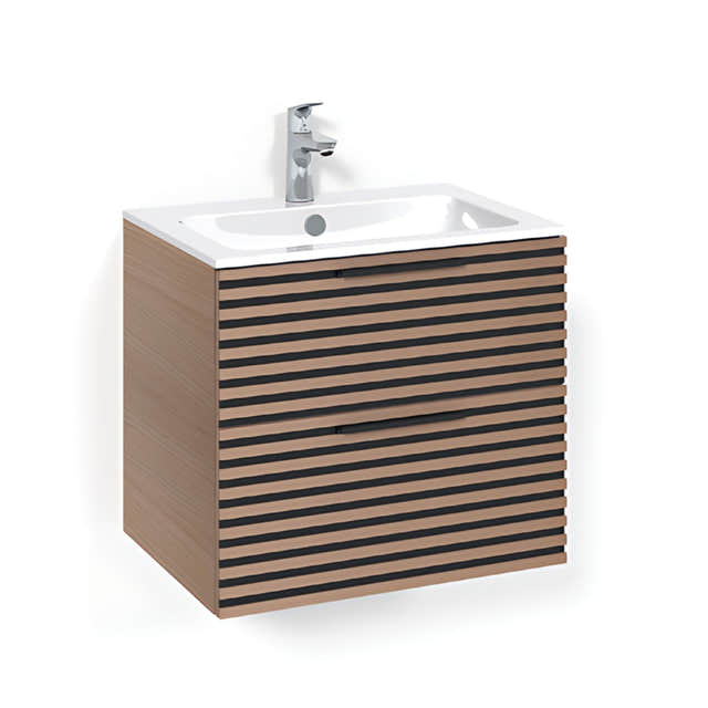 Macro Design CROWN Stripe Servantskap 2 skuff - med LIGHT servant Eik / 60cm / Light 14 Macro Design Servantskap