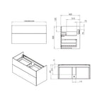 Macro Design CROWN Stripe Servantskap 2 skuff