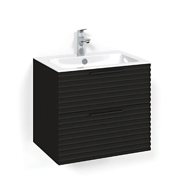 Macro Design CROWN Stripe Servantskap 2 skuff - med LIGHT servant Svart eik / 60cm / Light 8 Macro Design Servantskap