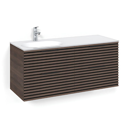 Macro Design CROWN Stripe Servantskap 4-skuff med Venstre Glasservant 120cm