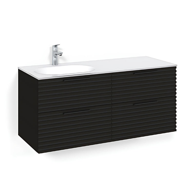 Macro Design CROWN Stripe Servantskap 4-skuff med Venstre Glasservant 120cm