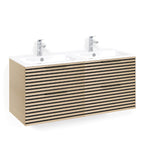 Macro Design CROWN Stripe Servantskap skuff med LIGHT 14 servant 120cm dobbel