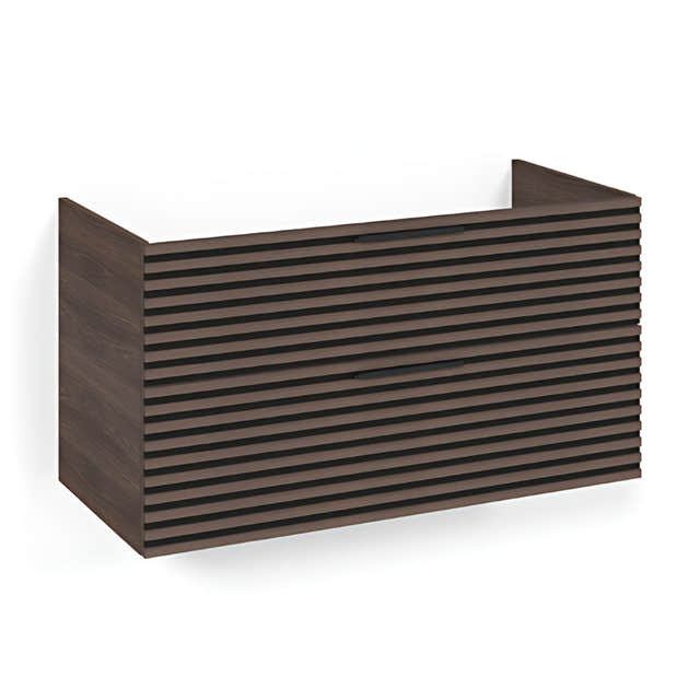 Macro Design CROWN Stripe Underskap Brun ask / 100cm Macro Design Sideskap bad GRO-FSK100BZ