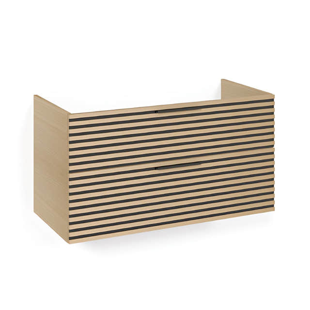Macro Design CROWN Stripe Underskap Eik / 100cm Macro Design Sideskap bad GRO-FSK100EZ