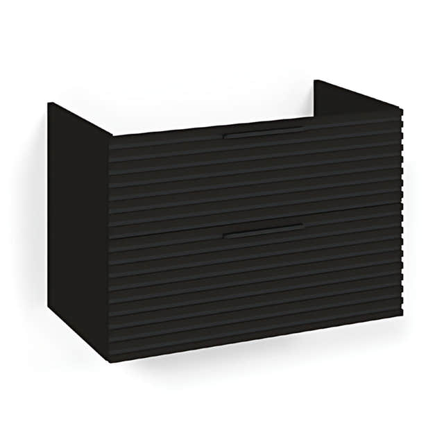 Macro Design CROWN Stripe Underskap Svart eik / 80cm Macro Design Sideskap bad GRO-FSK80SZ