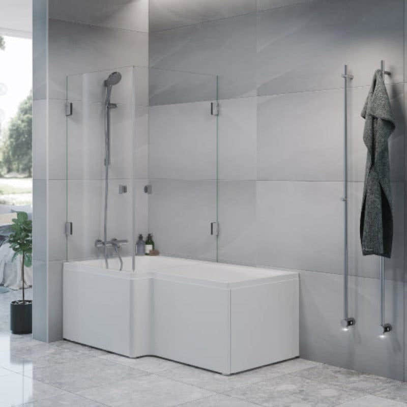 Macro Design Divine Badekar med Grace Dusjvegger Venstre Macro Design Badekarvegg
