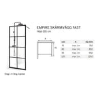 Macro Design Empire Dusj Skjermvegg Fast med Gunmetal profil