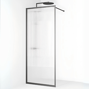 Macro Design Empire Dusj Skjermvegg Fast med Gunmetal profil