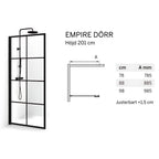 Macro Design Empire Dusjdør med Hvit profil