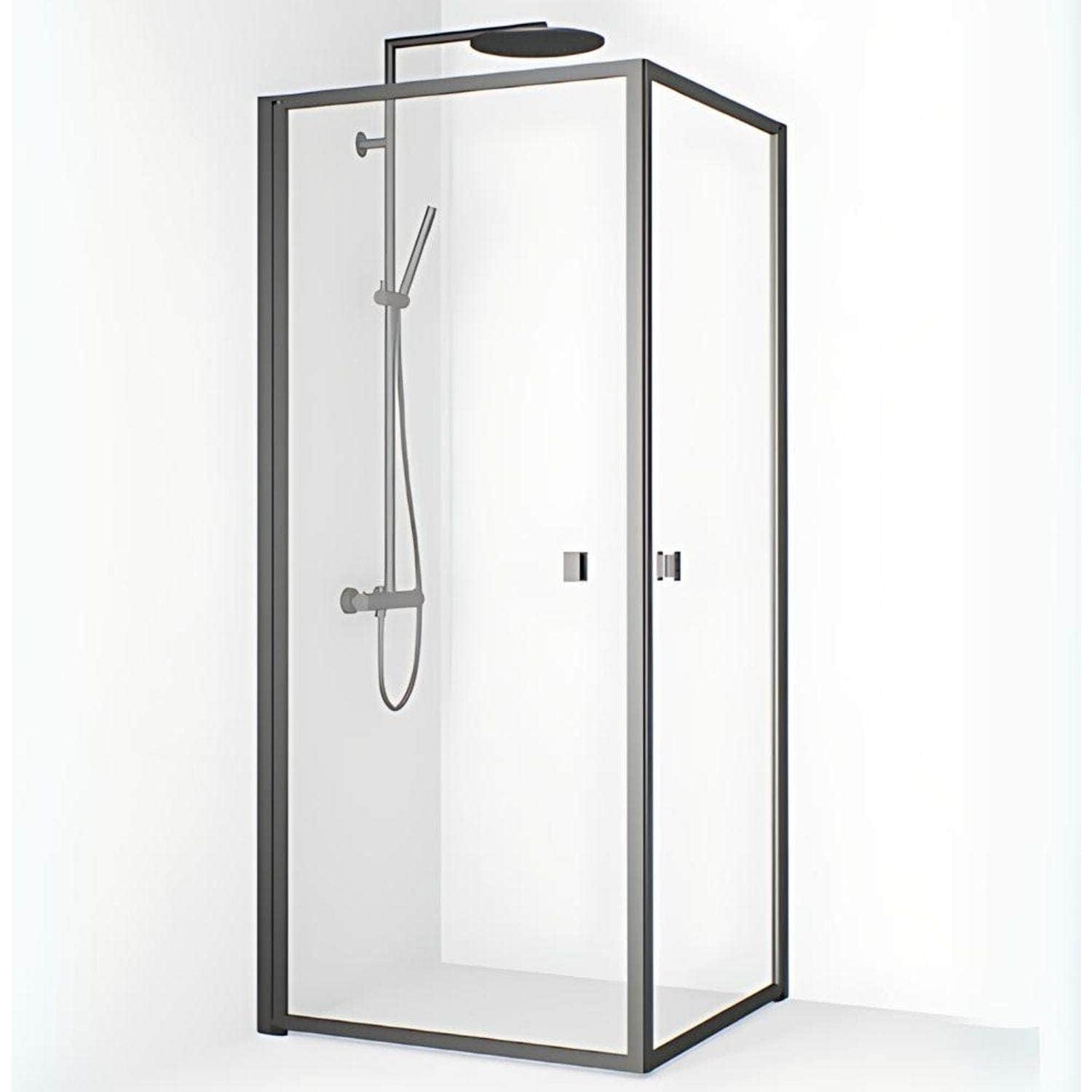 Macro Design Empire Dusjhjørne Gunmetal / 79x79cm / Klart glass Macro Design Dusjhjørne BUN-DEH8080GKL