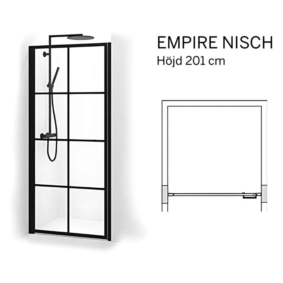 Macro Design Empire Nisjedusj - med Hvit profil Macro Design Dusjnisje