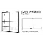 Macro Design Empire Nisjedusj Swing med Svart matt profil