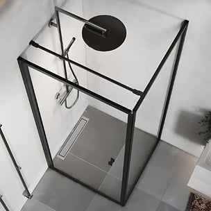 Macro Design Empire Swing Dusjhjørne Svart matt profil