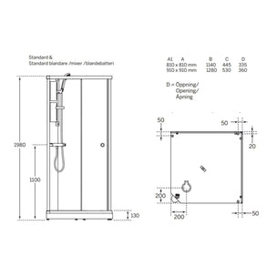 Macro Design FLOW Front Dusjkabinett